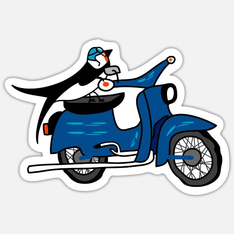 Zwei Schwalben Sticker Größe S (10 x 10 cm)