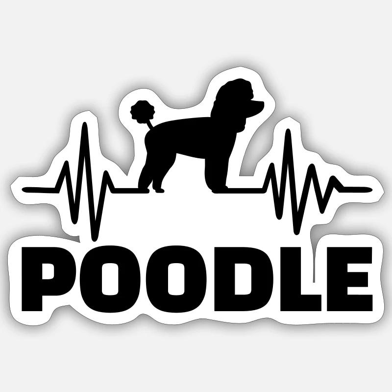 Poodle Sticker size S (10 x 10 cm)