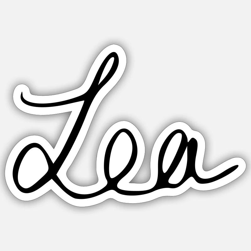 Lea - Sticker Größe S (10 x 10 cm) - Mattweiß