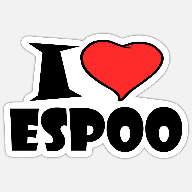 Espoo - Sticker taille S (10 x 10 cm) - blanc mat
