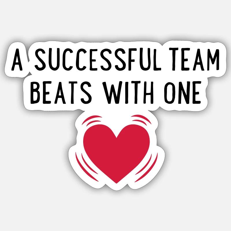 Team - Sticker Größe S (10 x 10 cm) - Mattweiß