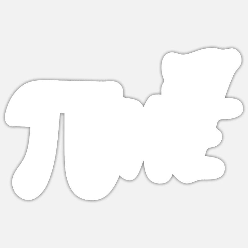 Nerd nerds pirate pi - Sticker taille S (10 x 10 cm) - blanc mat