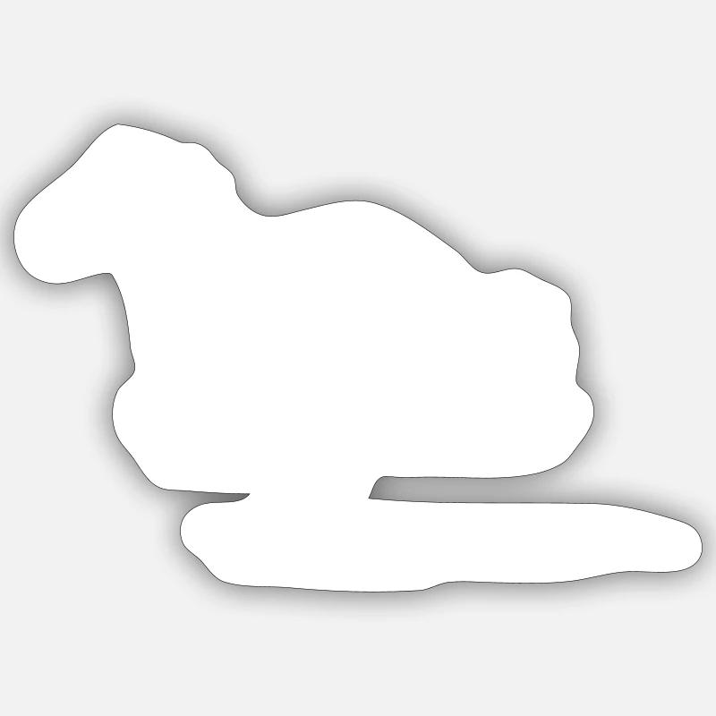 Pferd - Sticker Größe S (10 x 10 cm) - Mattweiß