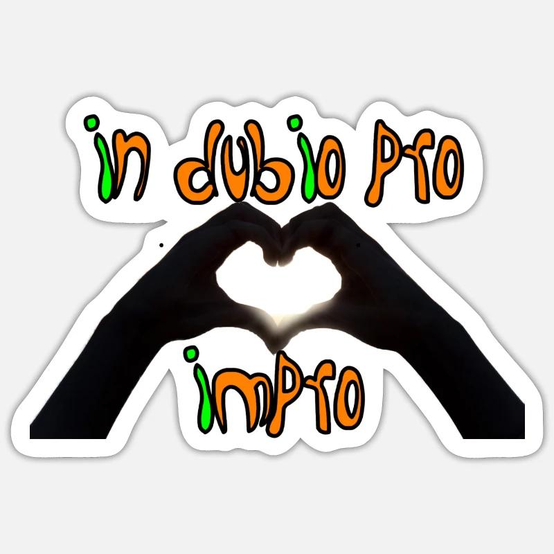in dubio pro impro Sticker Größe S (10 x 10 cm)