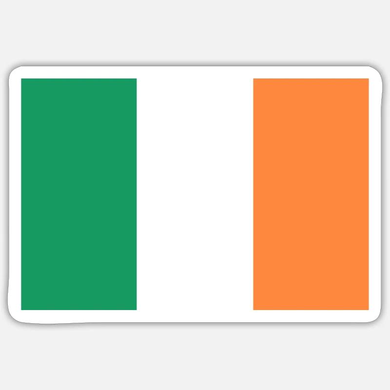 Irlande drapeau irlandais drapeau - Sticker taille S (10 x 10 cm) - blanc mat