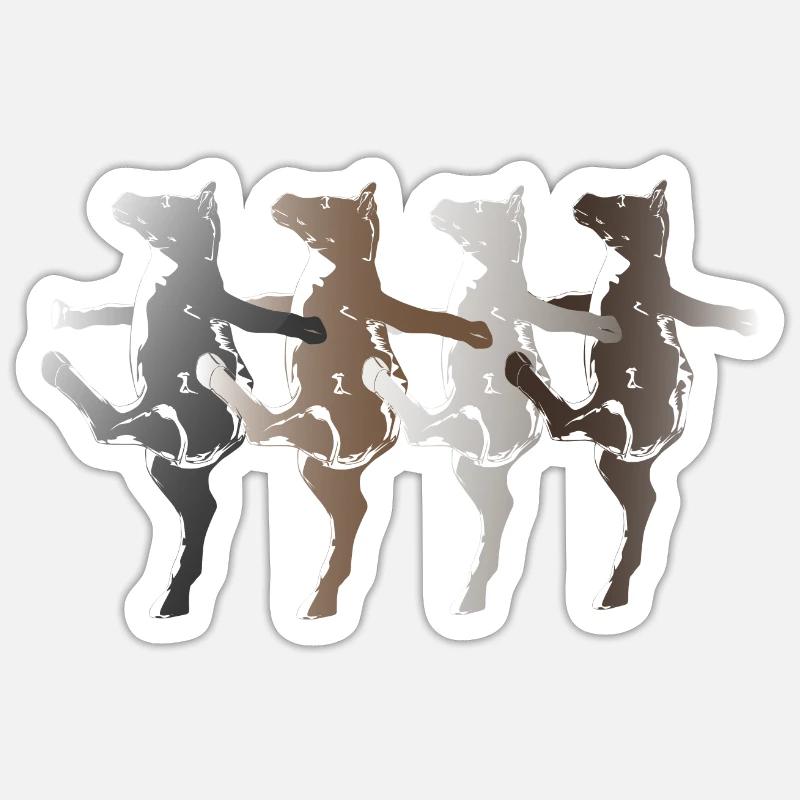 vaches dansantes - Sticker taille S (10 x 10 cm) - blanc mat