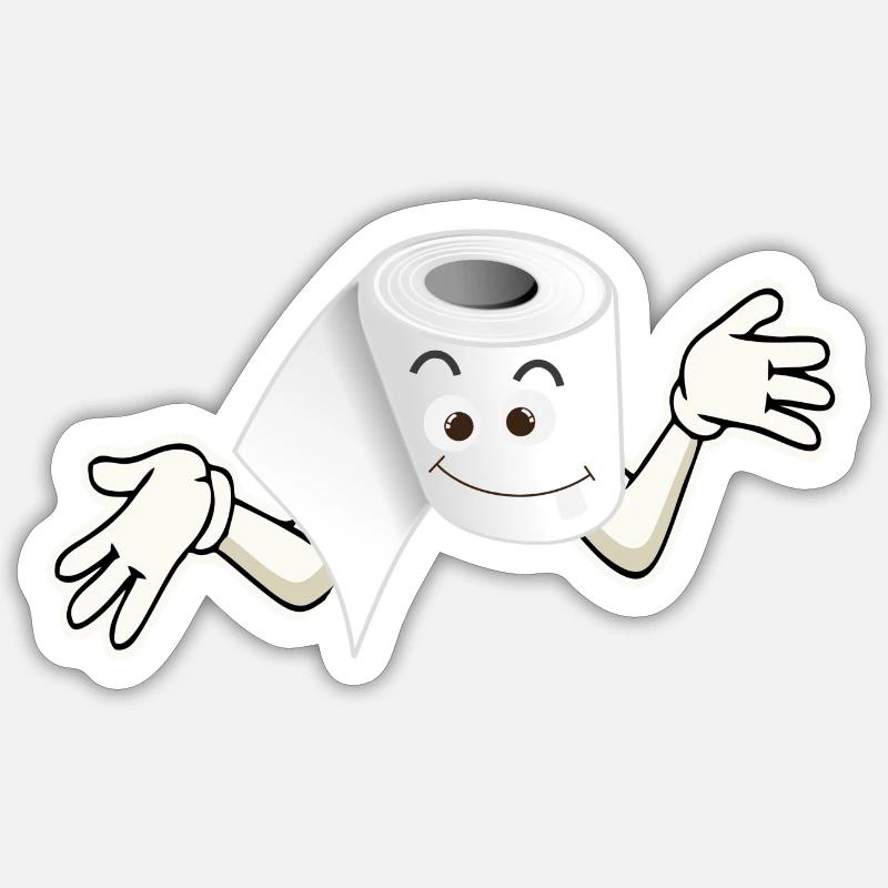 Papier toilette à perte Sticker taille S (10 x 10 cm)