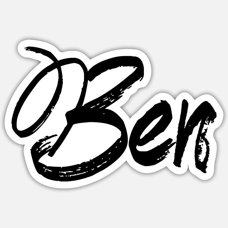 Ben - Sticker size S (10 x 10 cm) - white matte