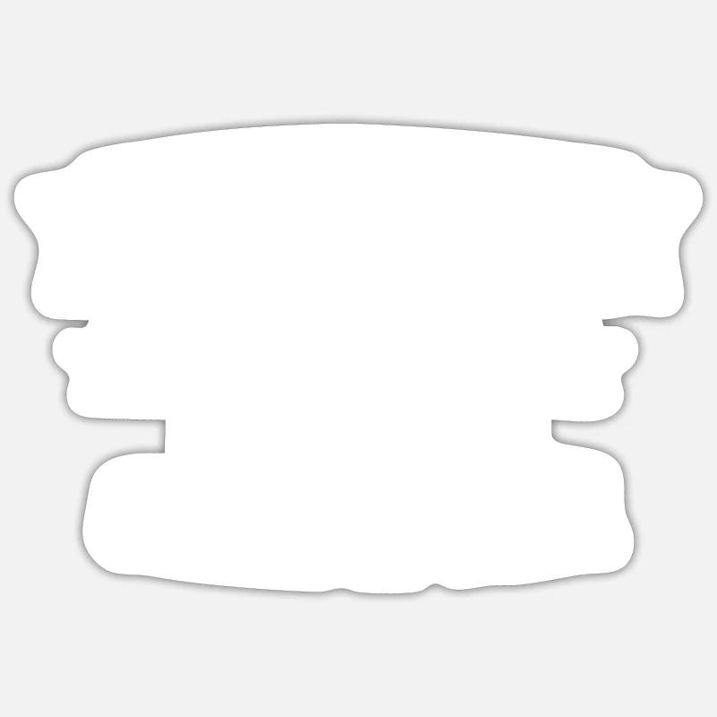 Cornhole - Sticker Größe S (10 x 10 cm) - Mattweiß