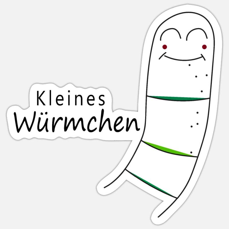 Kleines Würmchen Sticker Größe S (10 x 10 cm)