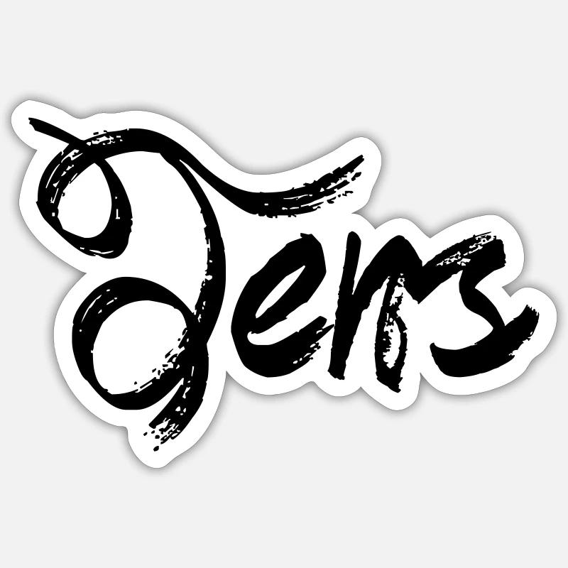 Jens - Sticker size S (10 x 10 cm) - white matte