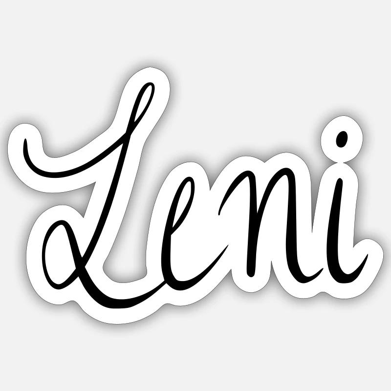 Leni - Sticker Größe S (10 x 10 cm) - Mattweiß