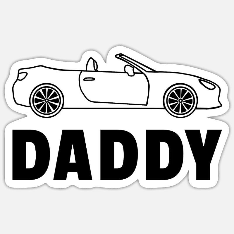 Daddy car Sticker size S (10 x 10 cm)