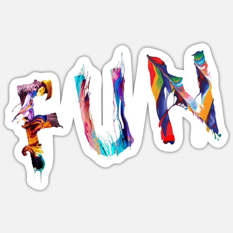 Fun 2 - Sticker taille S (10 x 10 cm) - blanc mat