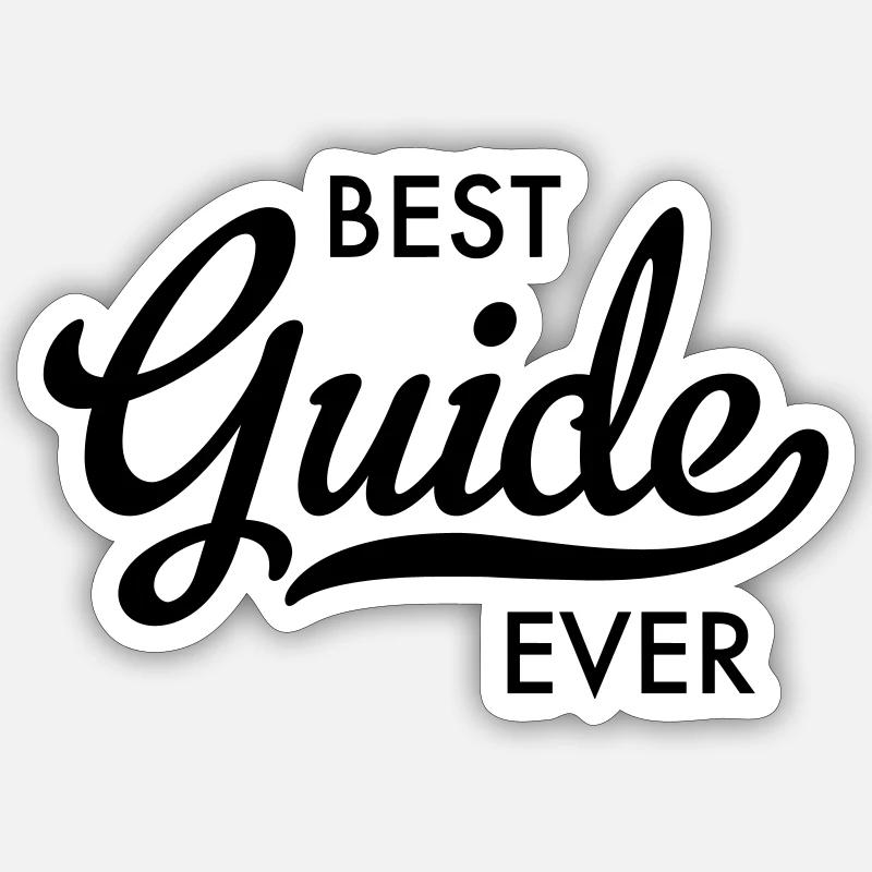 best guide ever - Sticker size S (10 x 10 cm) - white matte
