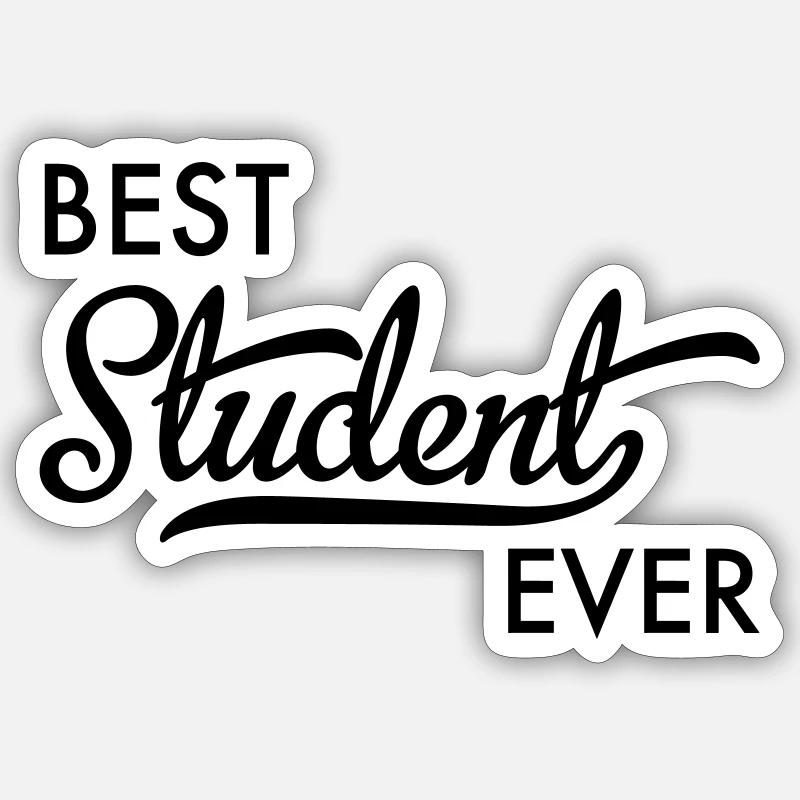 college student - Sticker size S (10 x 10 cm) - white matte