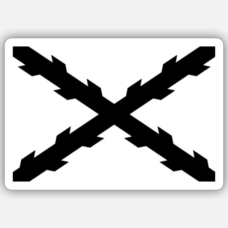Schwarz - Sticker Größe S (10 x 10 cm) - Mattweiß
