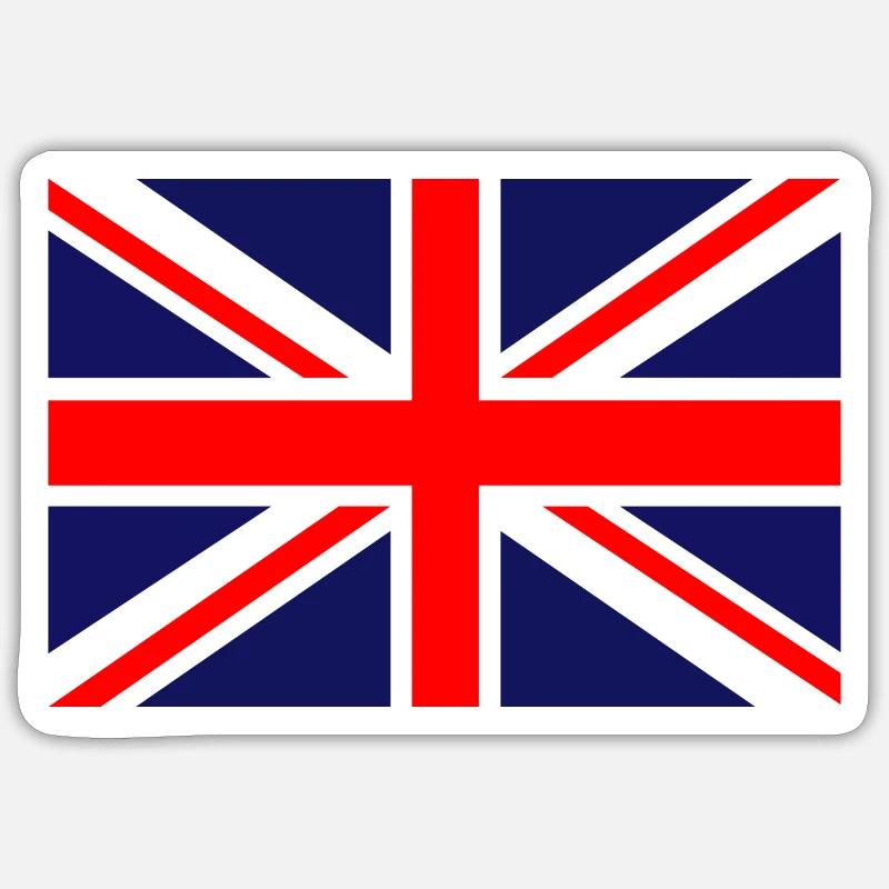 Great Britain British flag flag - Sticker size S (10 x 10 cm) - white matte