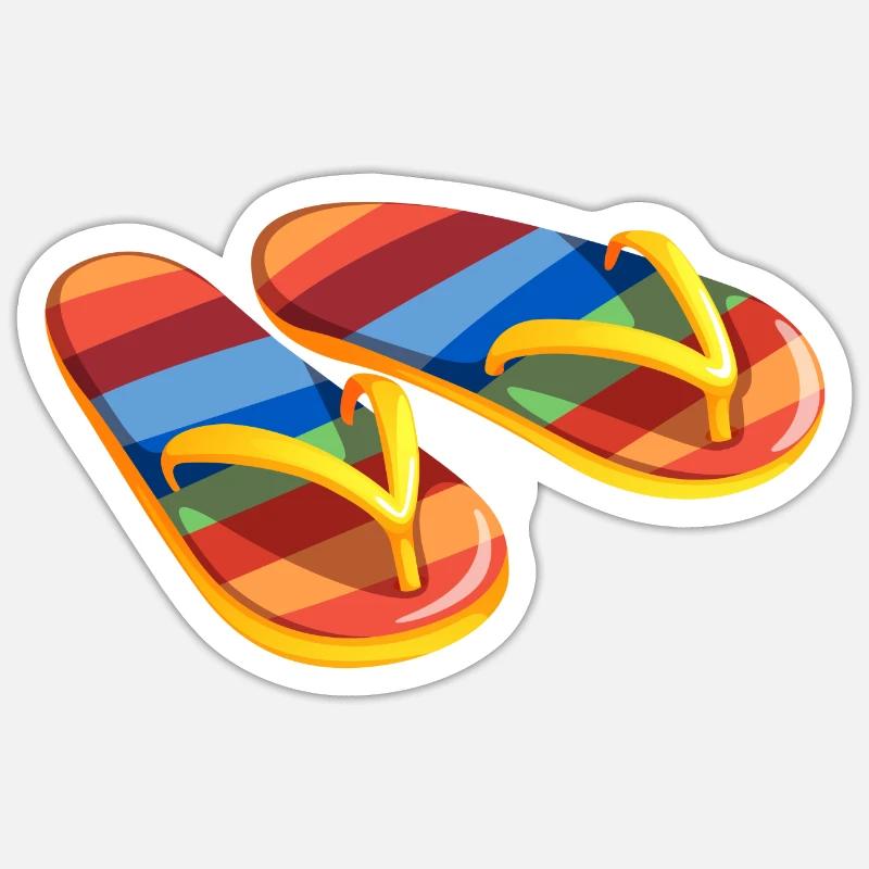 Flip Flops - bio Sticker Größe S (10 x 10 cm)