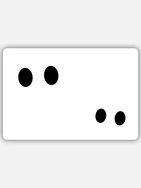 Augen - Sticker Größe S (10 x 10 cm) - Mattweiß