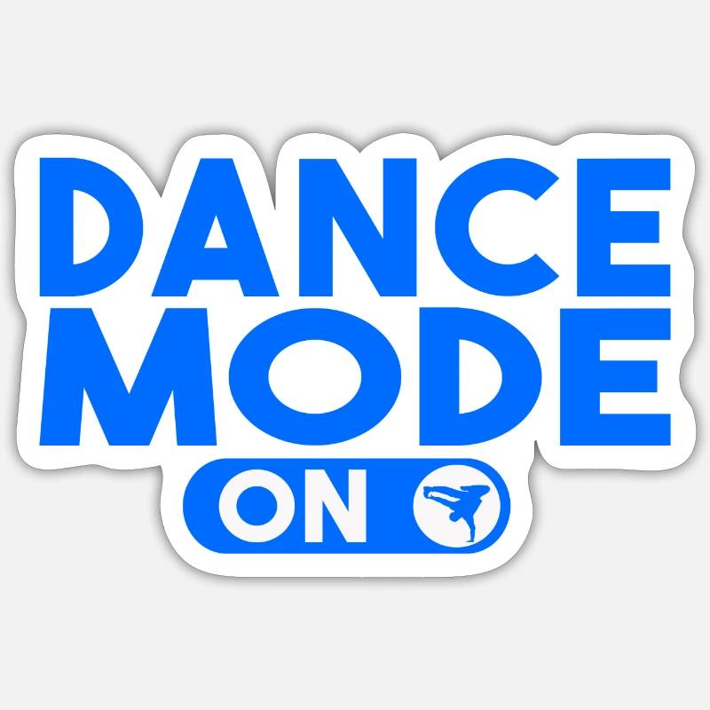 Danse Mode Sur - Sticker taille S (10 x 10 cm) - blanc mat