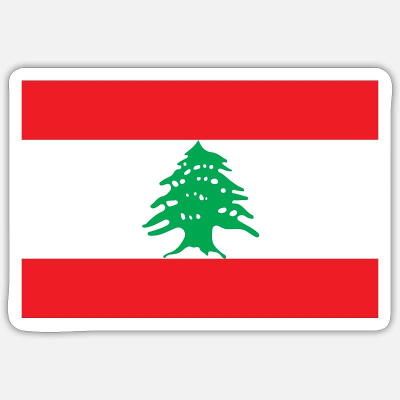 Liban drapeau libanais drapeau Sticker taille S (10 x 10 cm)