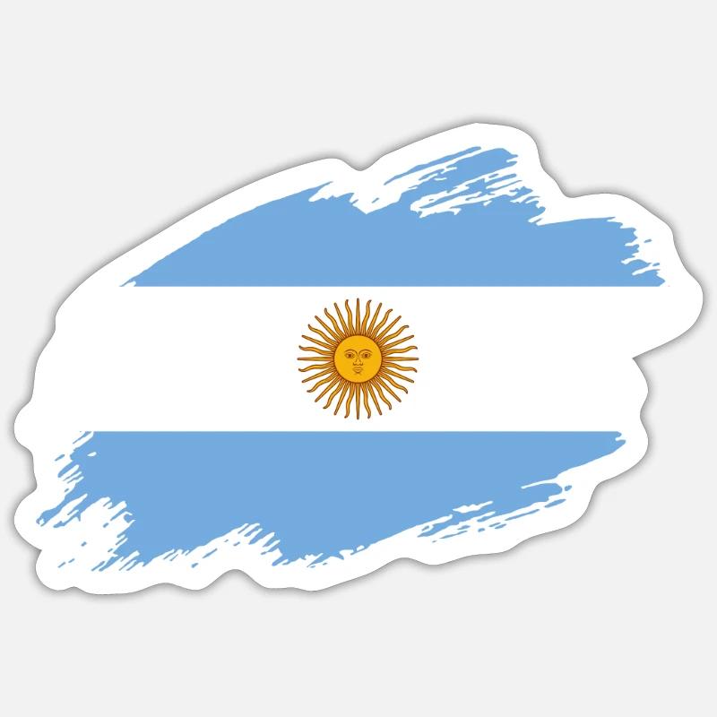 Argentine Drapeau Argentine drapeau - Sticker taille S (10 x 10 cm) - blanc mat
