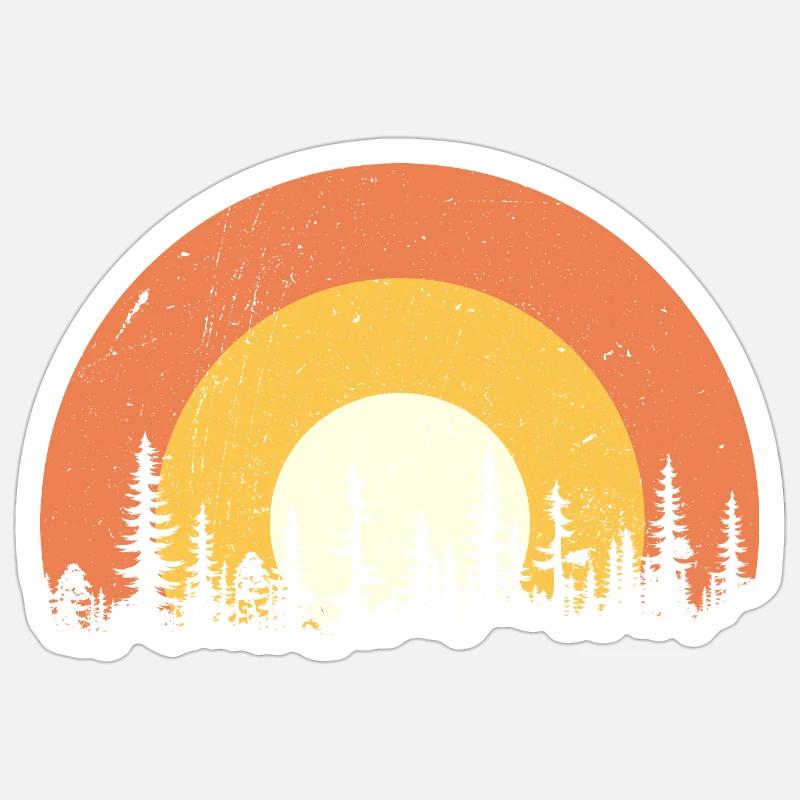 Sunset forest Sticker size S (10 x 10 cm)