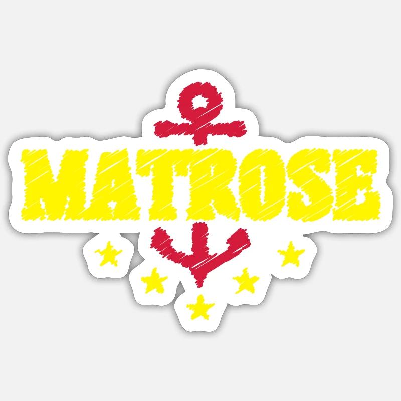 MATROSE - Sticker Größe S (10 x 10 cm) - Mattweiß