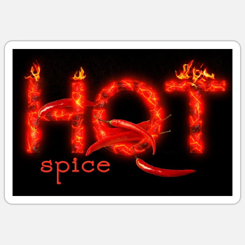 hot spice - Sticker size S (10 x 10 cm) - white matte