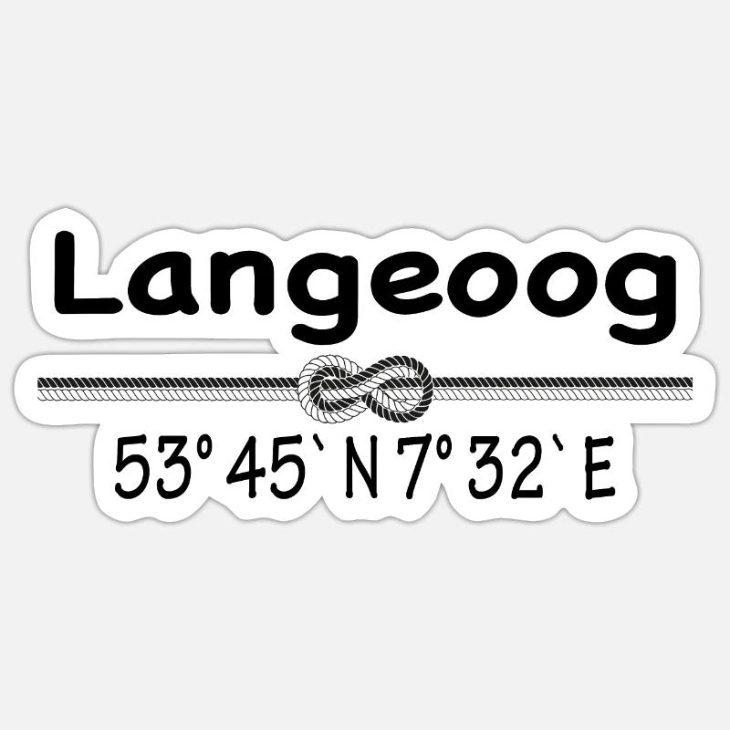 Coordinates Langeoog Sticker size S (10 x 10 cm)