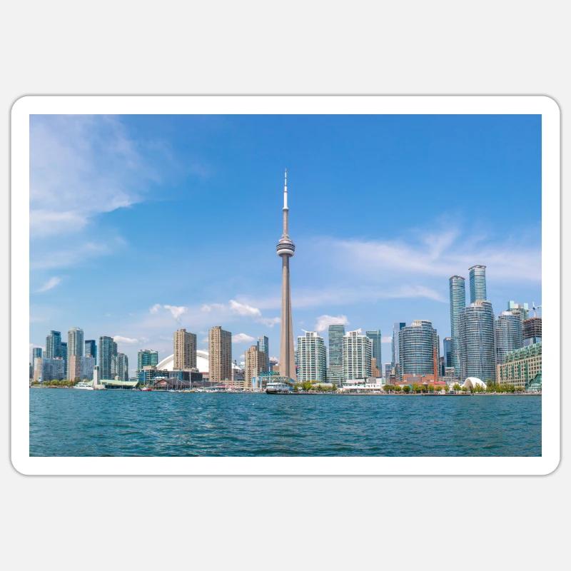 Ontario Toronto Skyline Panoramic View Canada Sticker size S (10 x 10 cm)