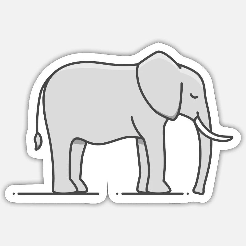 Elephant Sticker Größe S (10 x 10 cm)