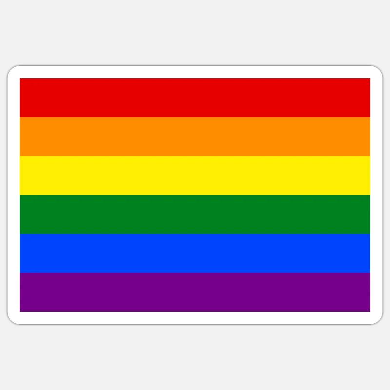 Die Regenbogenfahne oder Homosexuell - LGBT Stolzflagge Sticker Größe S (10 x 10 cm)