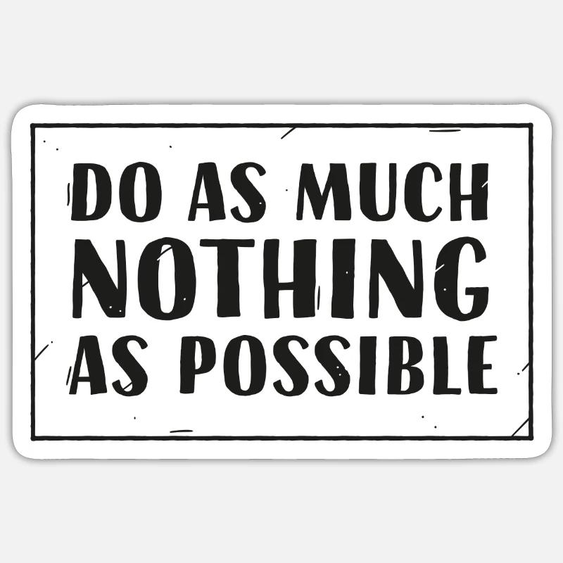 Nothing - Sticker taille S (10 x 10 cm) - blanc mat