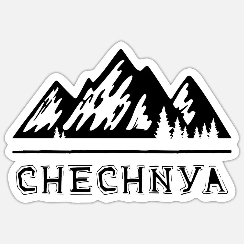 Tschetschenien Chechnya Chechen Tschetschenisch - Sticker Größe S (10 x 10 cm) - Mattweiß