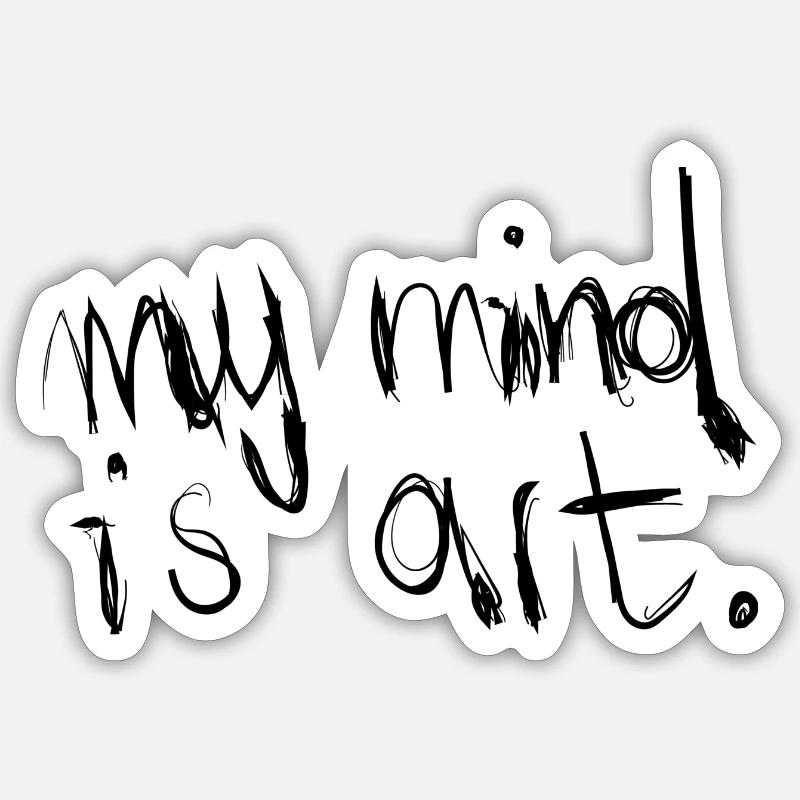 Mon est l'art - Sticker taille S (10 x 10 cm) - blanc mat