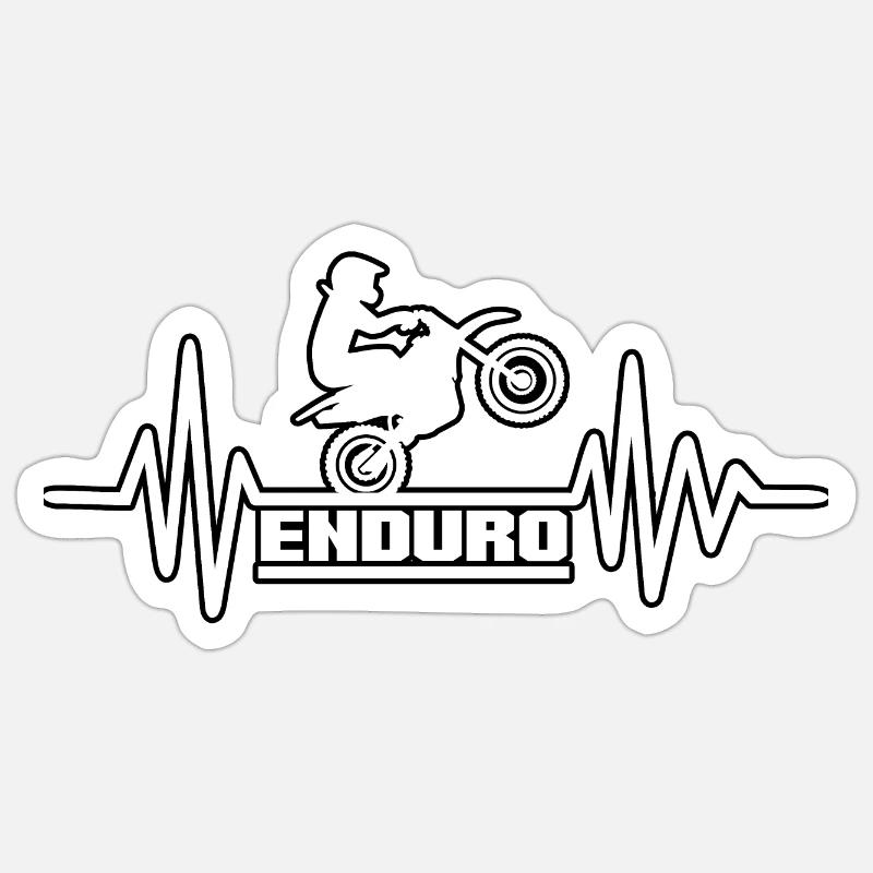ENDURO 1221 - Sticker taille S (10 x 10 cm) - blanc mat