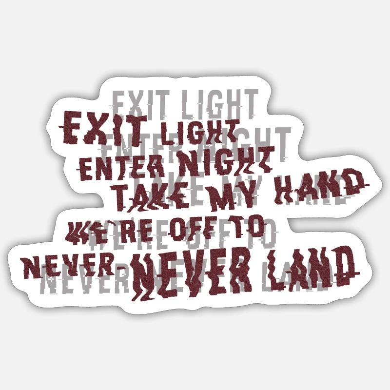 Sandman - Liedtexte Sticker Größe S (10 x 10 cm)