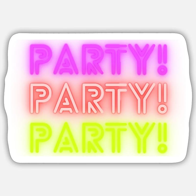 fête - Sticker taille S (10 x 10 cm) - blanc mat