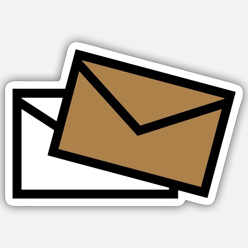 Post - Mail - poste / Brief - letter - lettre - Sticker Größe S (10 x 10 cm) - Mattweiß