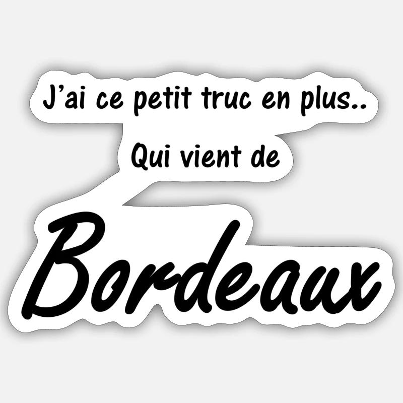 Bordeaux - Sticker taille S (10 x 10 cm) - blanc mat