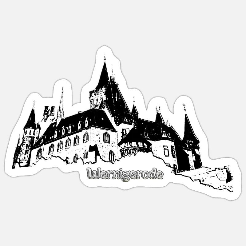 Château de Wernigerode Sticker taille S (10 x 10 cm)