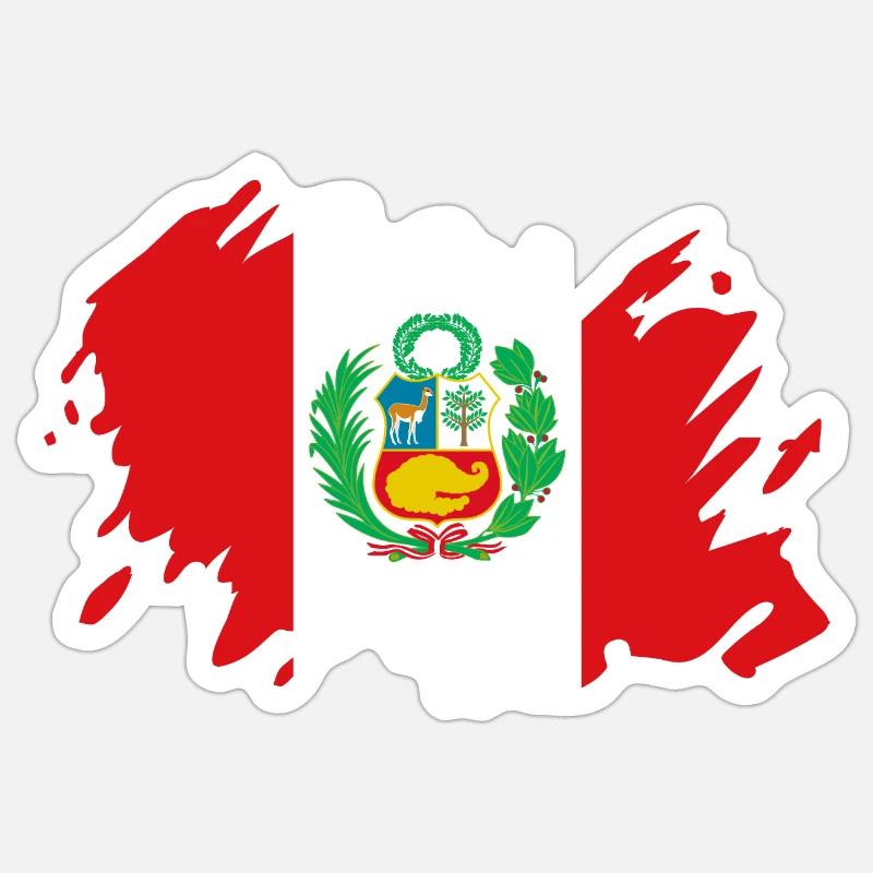 Pérou Drapeau Amérique du Sud Cusco drapeau péruvien Sticker taille S (10 x 10 cm)