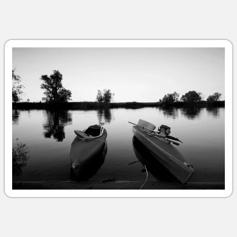 Bateaux pliants Sticker taille S (10 x 10 cm)