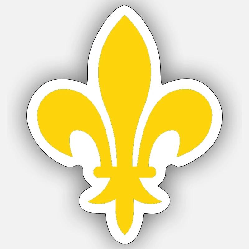 Fleur de Lys - Sticker taille S (10 x 10 cm) - blanc mat