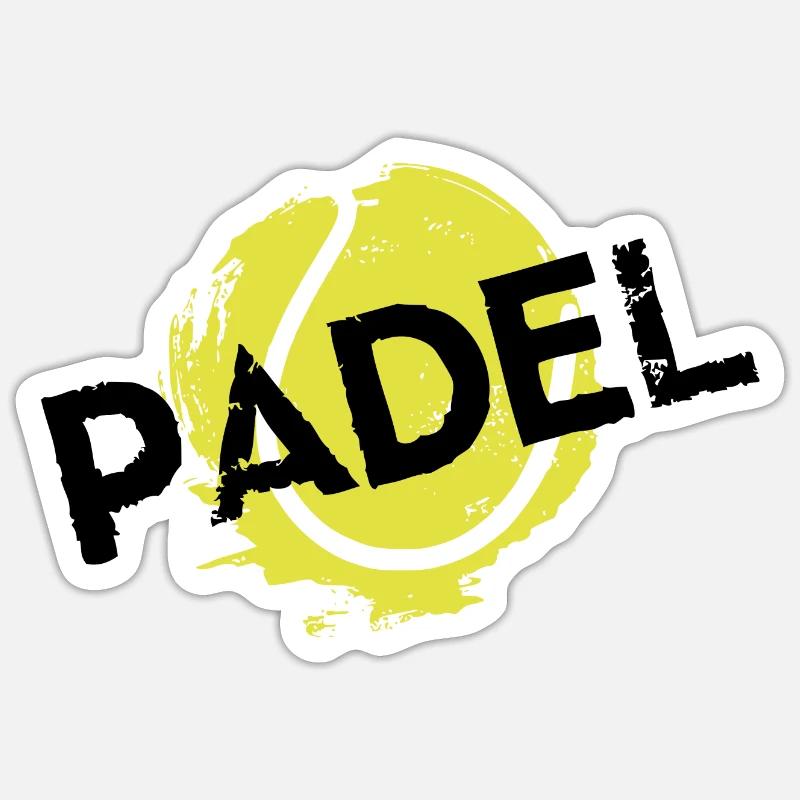 Padel - Sticker size S (10 x 10 cm) - white matte