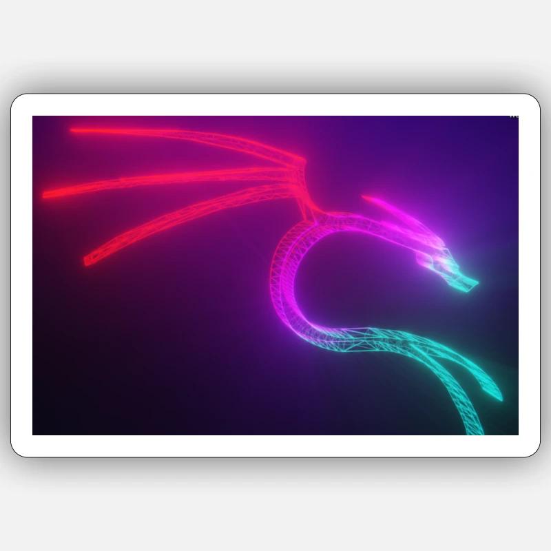 Kali Linux - Sticker Größe S (10 x 10 cm) - Mattweiß