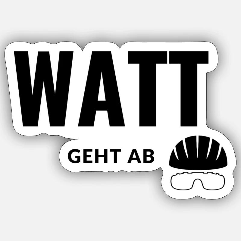 WATT geht ab Sticker Größe S (10 x 10 cm)