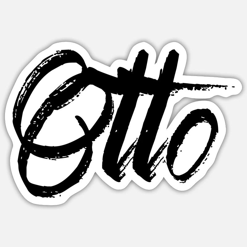 Otto - Sticker size S (10 x 10 cm) - white matte